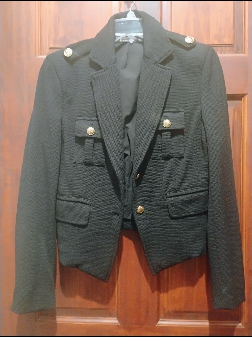 New York & Company Black Military-Style Women's Blazer Jacket